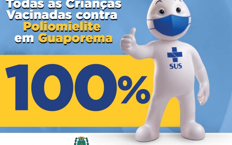 100% da meta de vacinação contra Poliomielite.